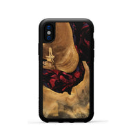 iPhone Xs Wood Phone Case - Ophelia (Red, 746782)