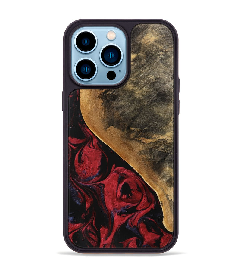 iPhone 14 Pro Max Wood Phone Case - Dewayne (Red, 746783)