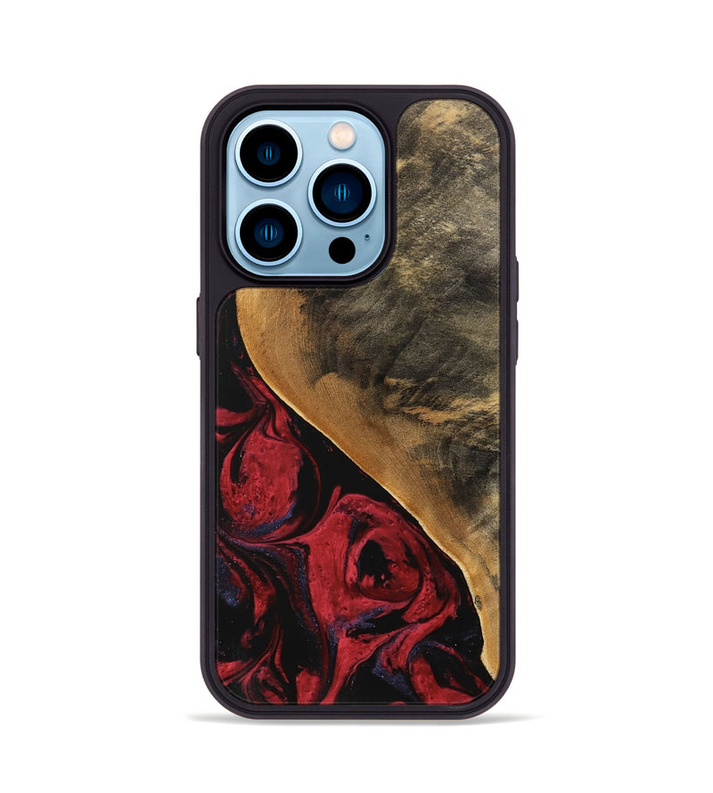 iPhone 14 Pro Wood Phone Case - Dewayne (Red, 746783)