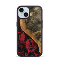 iPhone 15 Wood Phone Case - Dewayne (Red, 746783)