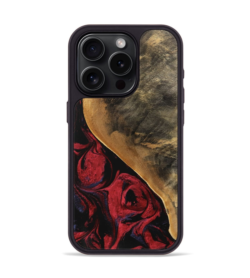 iPhone 15 Pro Wood Phone Case - Dewayne (Red, 746783)