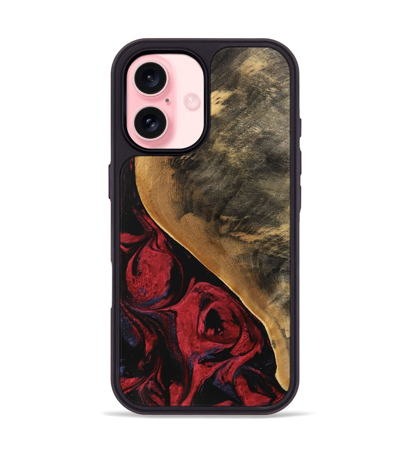 iPhone 16 Wood Phone Case - Dewayne (Red, 746783)