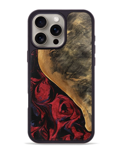 iPhone 16 Pro Max Wood Phone Case - Dewayne (Red, 746783)