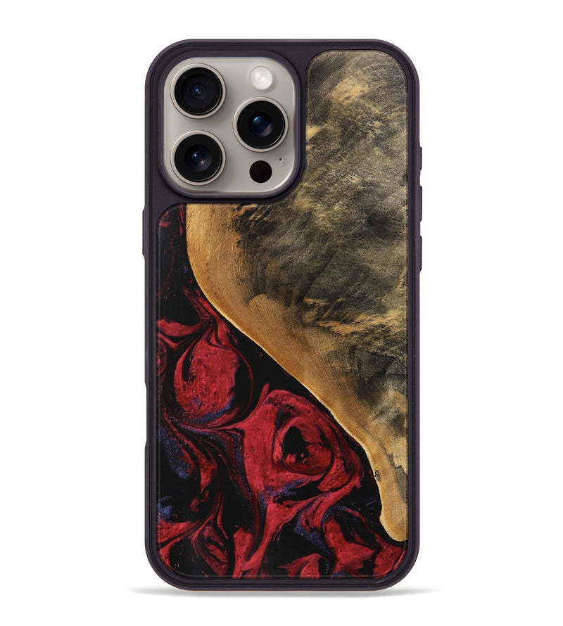 iPhone 16 Pro Max Wood Phone Case - Dewayne (Red, 746783)