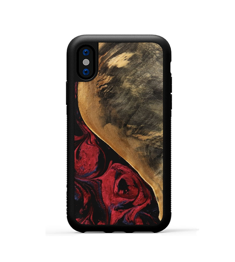 iPhone Xs Wood Phone Case - Dewayne (Red, 746783)