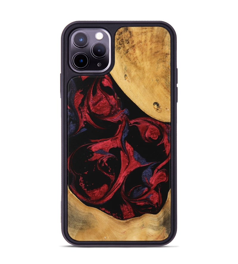 iPhone 11 Pro Max Wood Phone Case - Yoselin (Red, 746784)