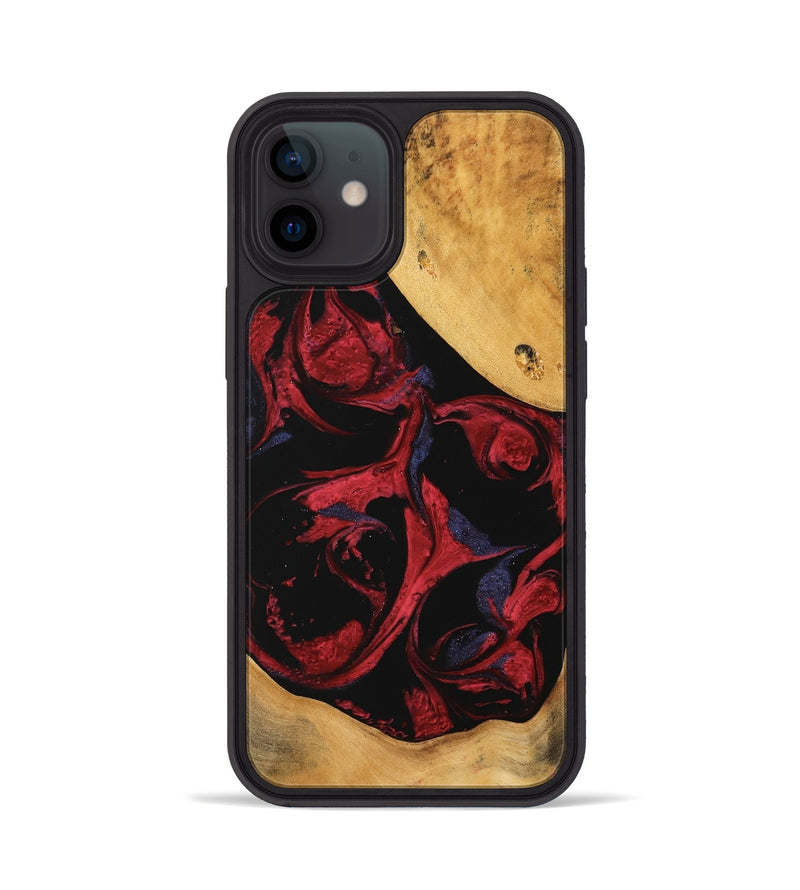 iPhone 12 Wood Phone Case - Yoselin (Red, 746784)