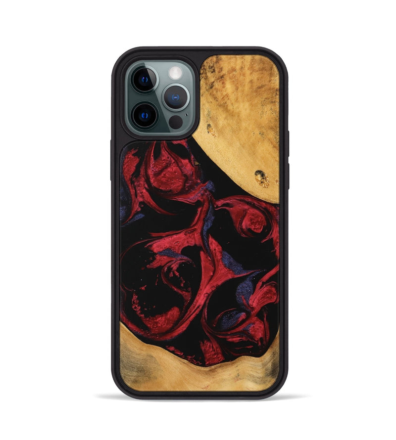 iPhone 12 Pro Wood Phone Case - Yoselin (Red, 746784)