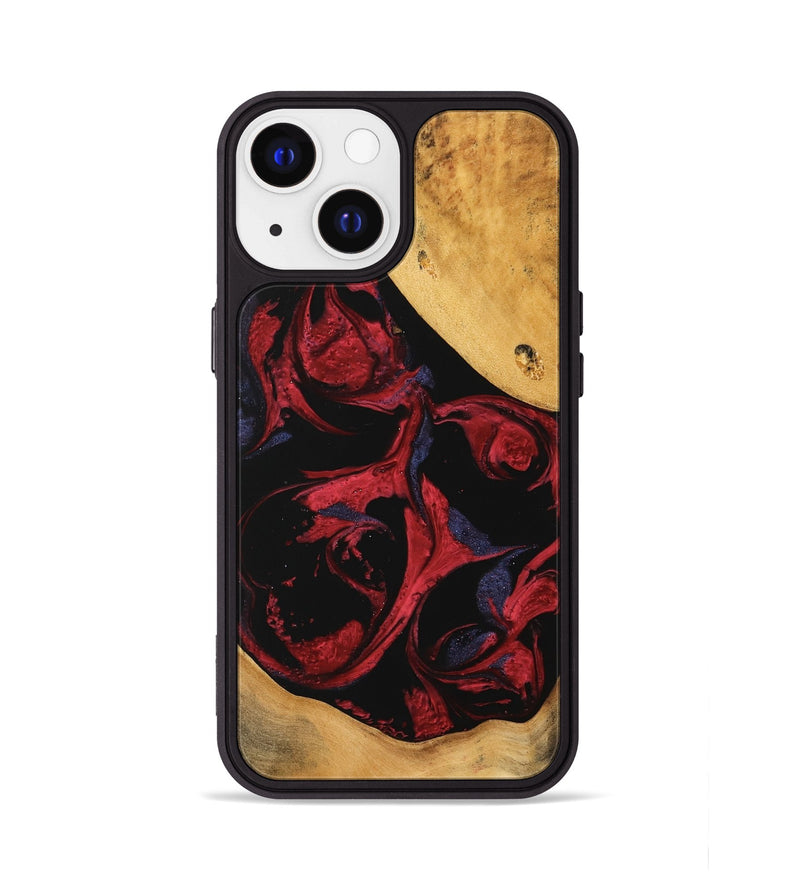 iPhone 13 Wood Phone Case - Yoselin (Red, 746784)