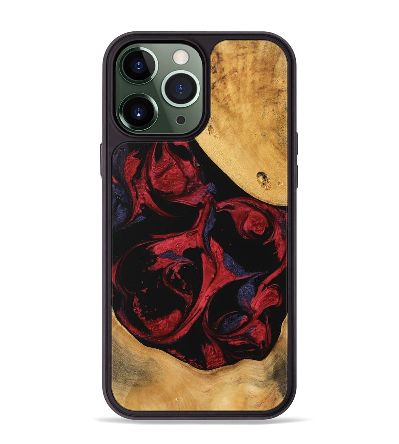 iPhone 13 Pro Max Wood Phone Case - Yoselin (Red, 746784)