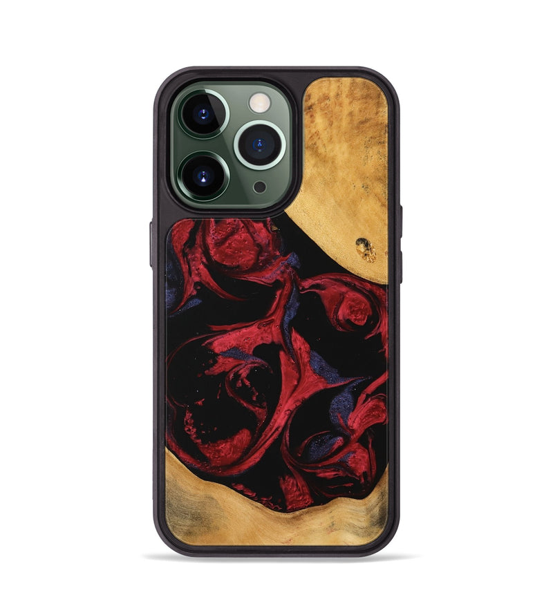 iPhone 13 Pro Wood Phone Case - Yoselin (Red, 746784)