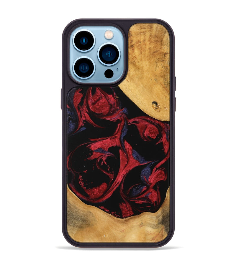 iPhone 14 Pro Max Wood Phone Case - Yoselin (Red, 746784)