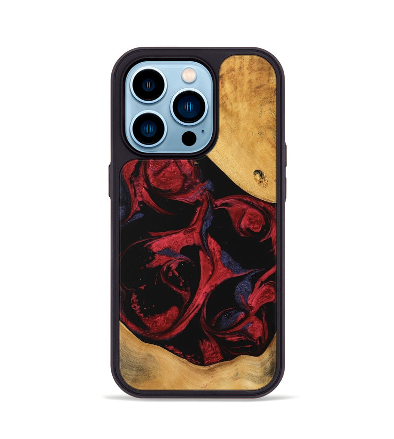 iPhone 14 Pro Wood Phone Case - Yoselin (Red, 746784)