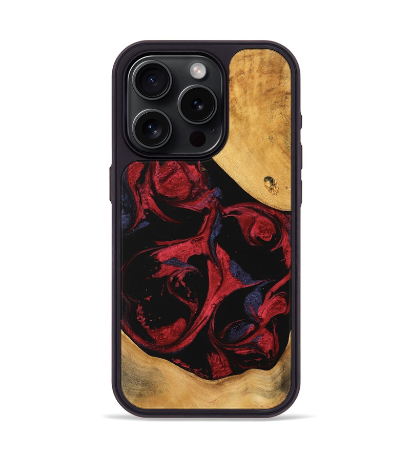 iPhone 15 Pro Wood Phone Case - Yoselin (Red, 746784)