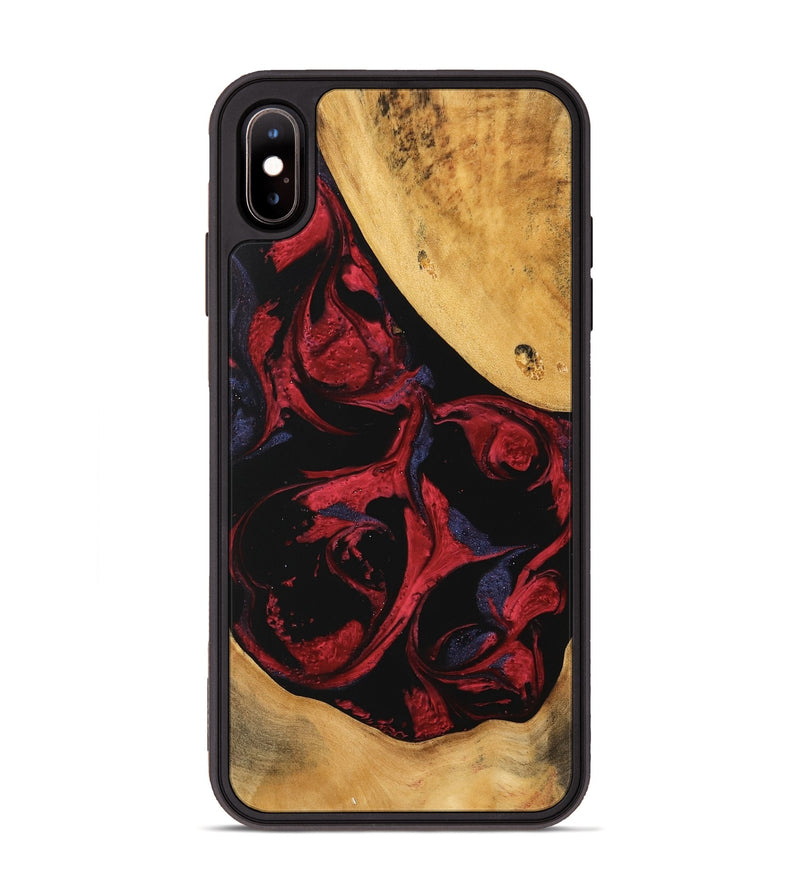 iPhone Xs Max Wood Phone Case - Yoselin (Red, 746784)