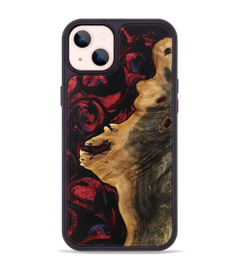 iPhone 14 Plus Wood Phone Case - Anabel (Red, 746785)