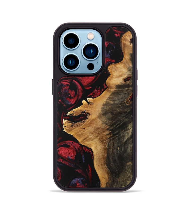 iPhone 14 Pro Wood Phone Case - Anabel (Red, 746785)