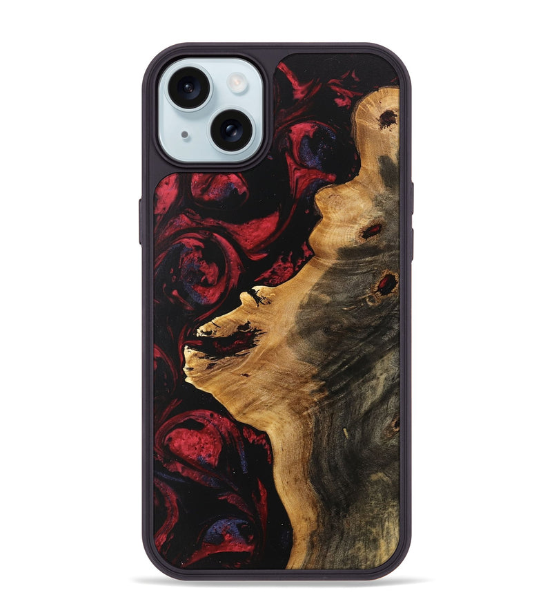 iPhone 15 Plus Wood Phone Case - Anabel (Red, 746785)