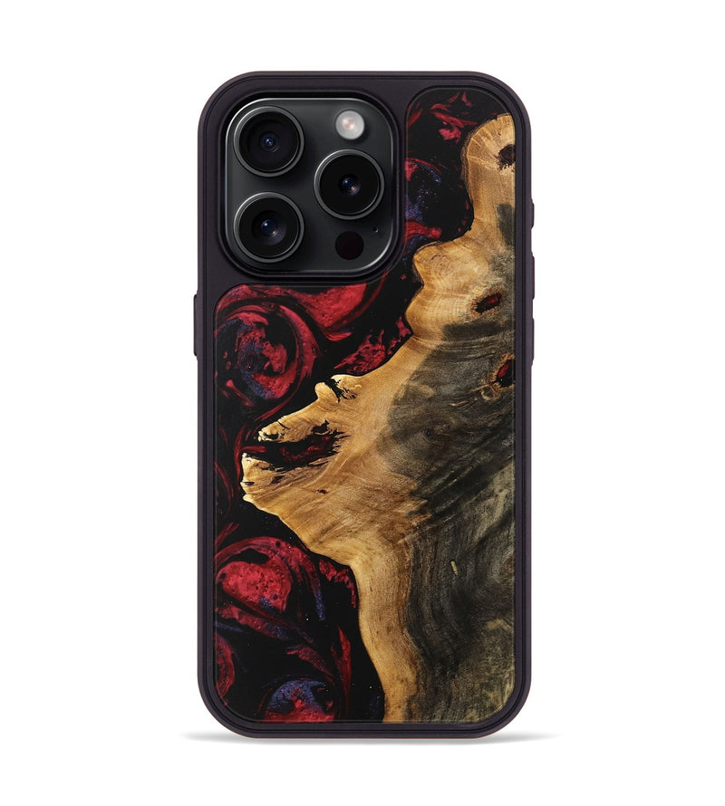 iPhone 15 Pro Wood Phone Case - Anabel (Red, 746785)