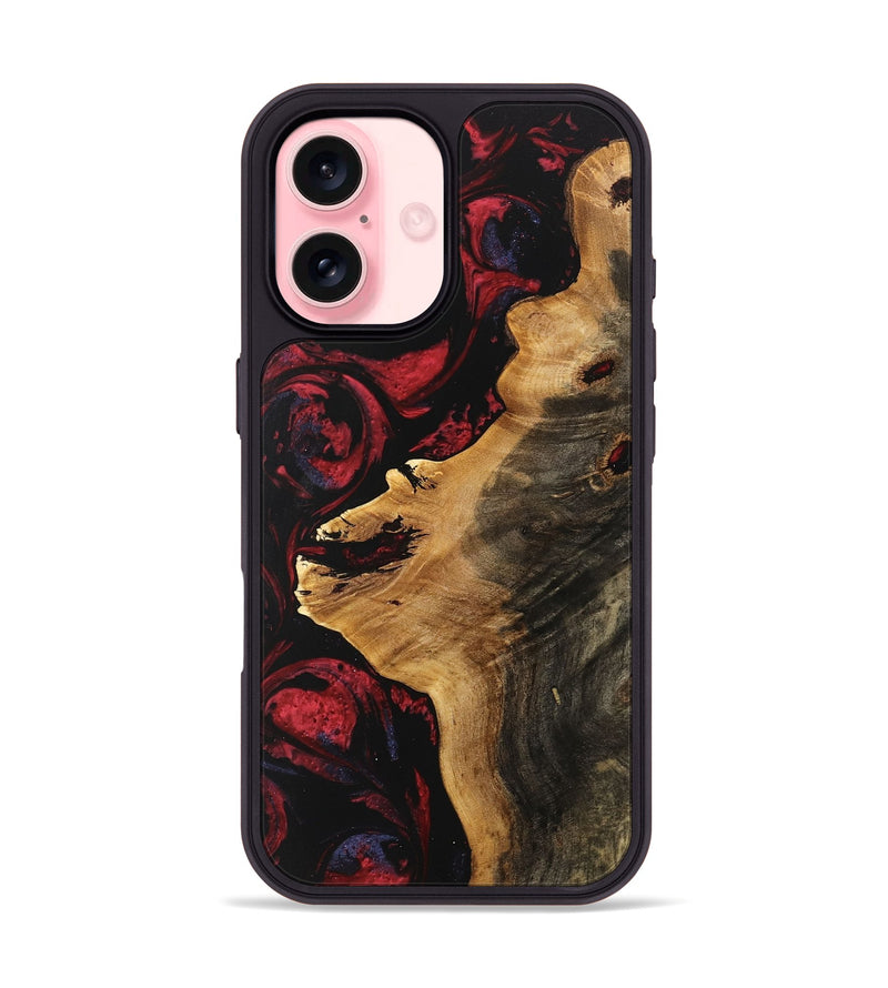 iPhone 16 Wood Phone Case - Anabel (Red, 746785)