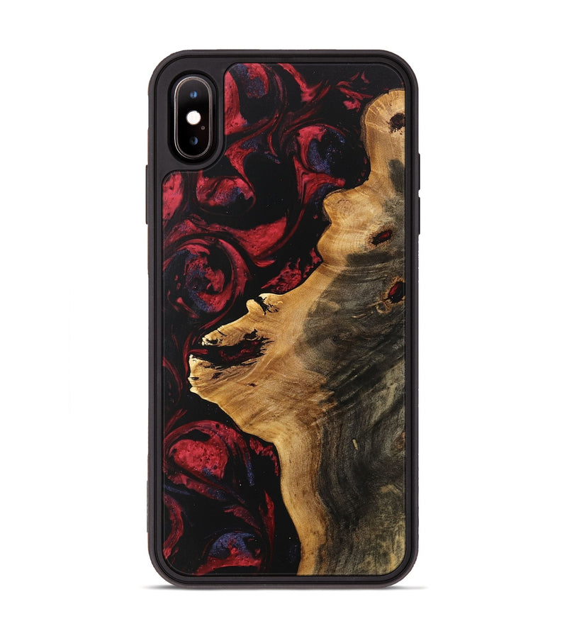 iPhone Xs Max Wood Phone Case - Anabel (Red, 746785)