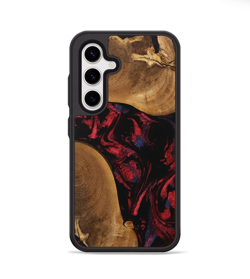 Galaxy S25 Wood Phone Case - Cora (Red, 746786)