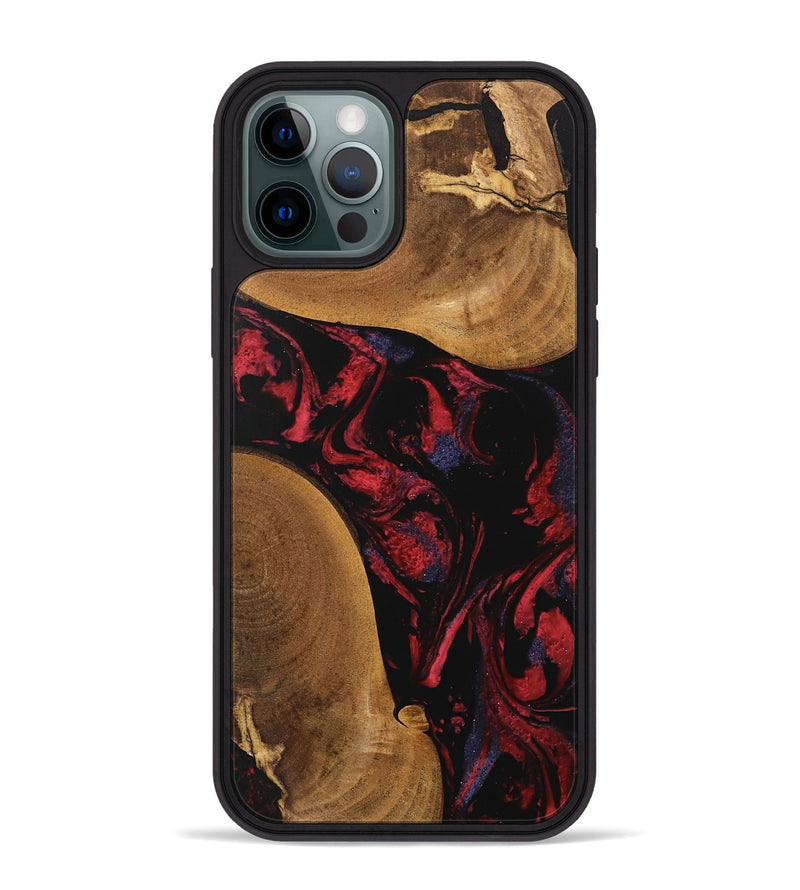 iPhone 12 Pro Max Wood Phone Case - Cora (Red, 746786)