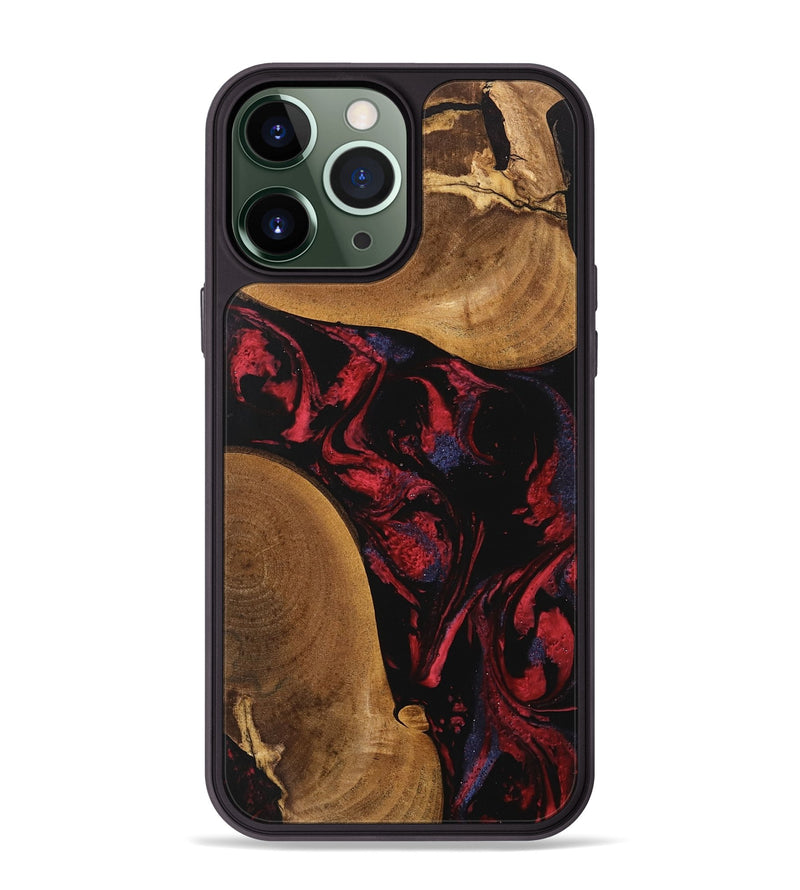 iPhone 13 Pro Max Wood Phone Case - Cora (Red, 746786)