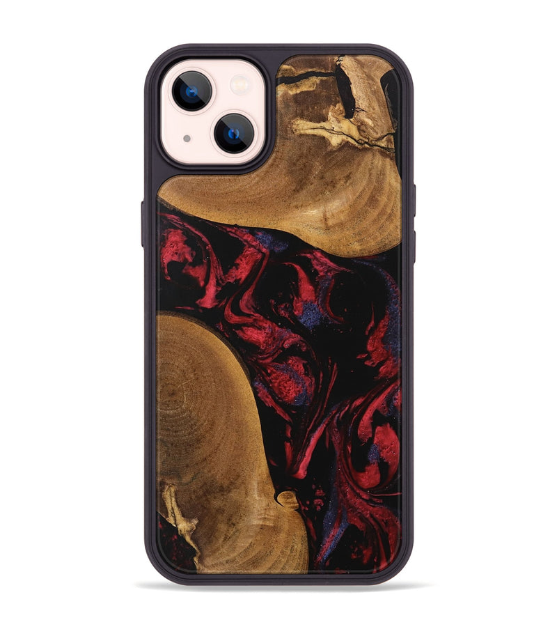 iPhone 14 Plus Wood Phone Case - Cora (Red, 746786)