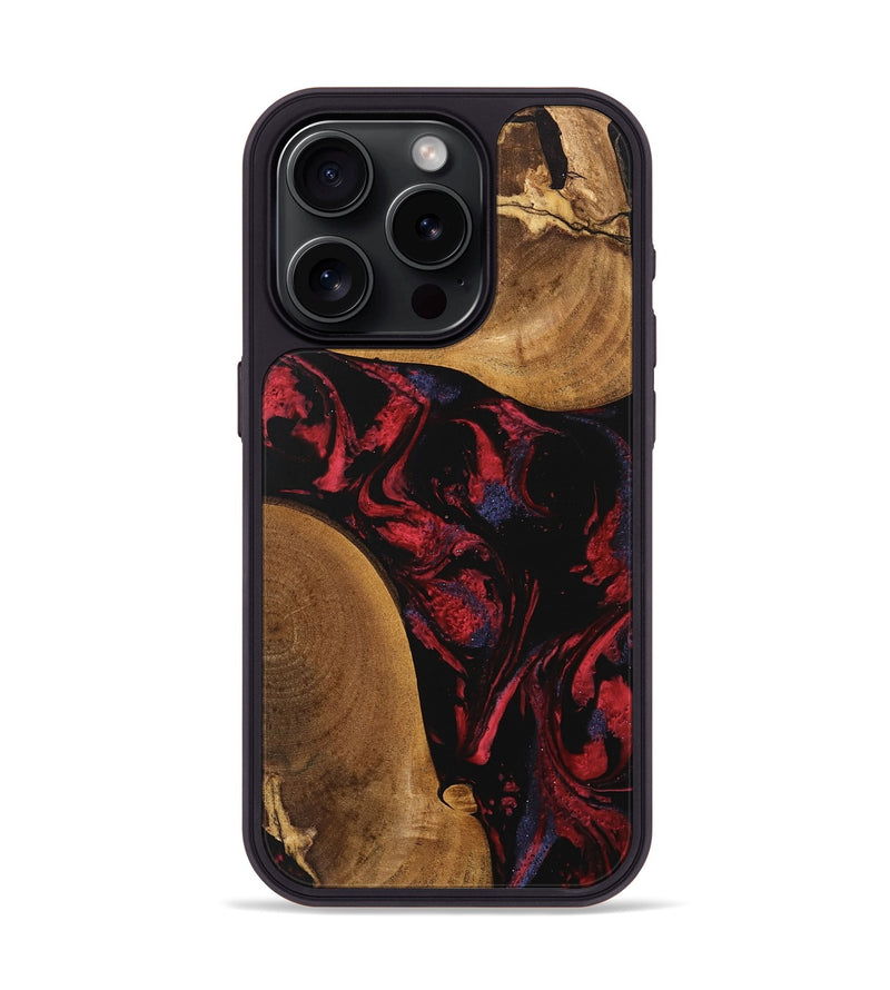 iPhone 15 Pro Wood Phone Case - Cora (Red, 746786)