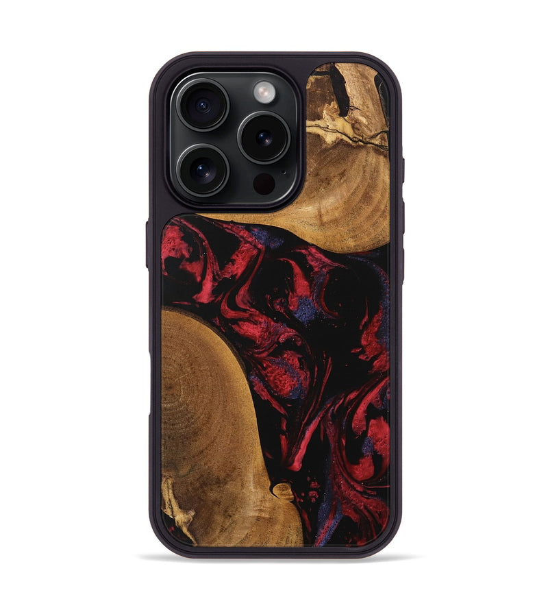 iPhone 16 Pro Wood Phone Case - Cora (Red, 746786)