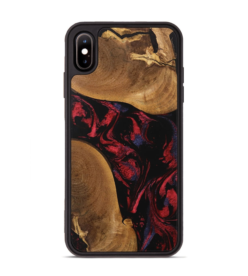 iPhone Xs Max Wood Phone Case - Cora (Red, 746786)