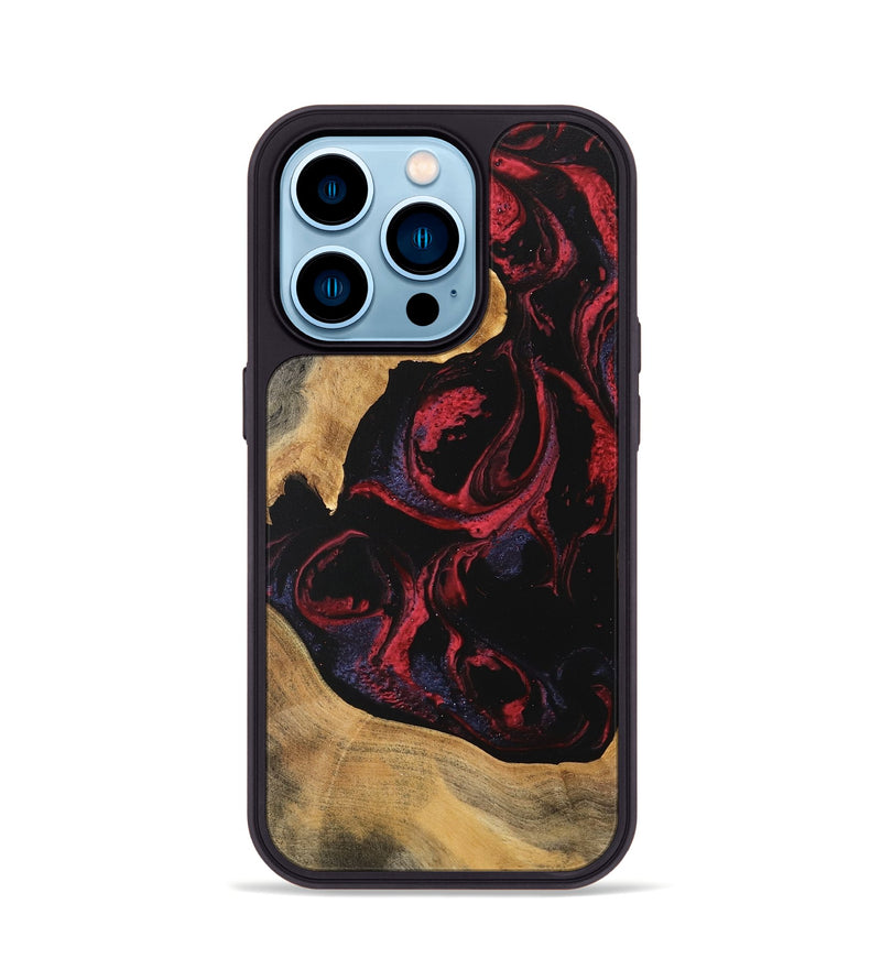 iPhone 14 Pro Wood Phone Case - Katlynn (Red, 746789)