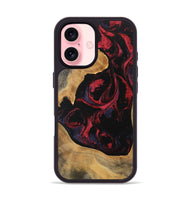 iPhone 16 Wood Phone Case - Katlynn (Red, 746789)