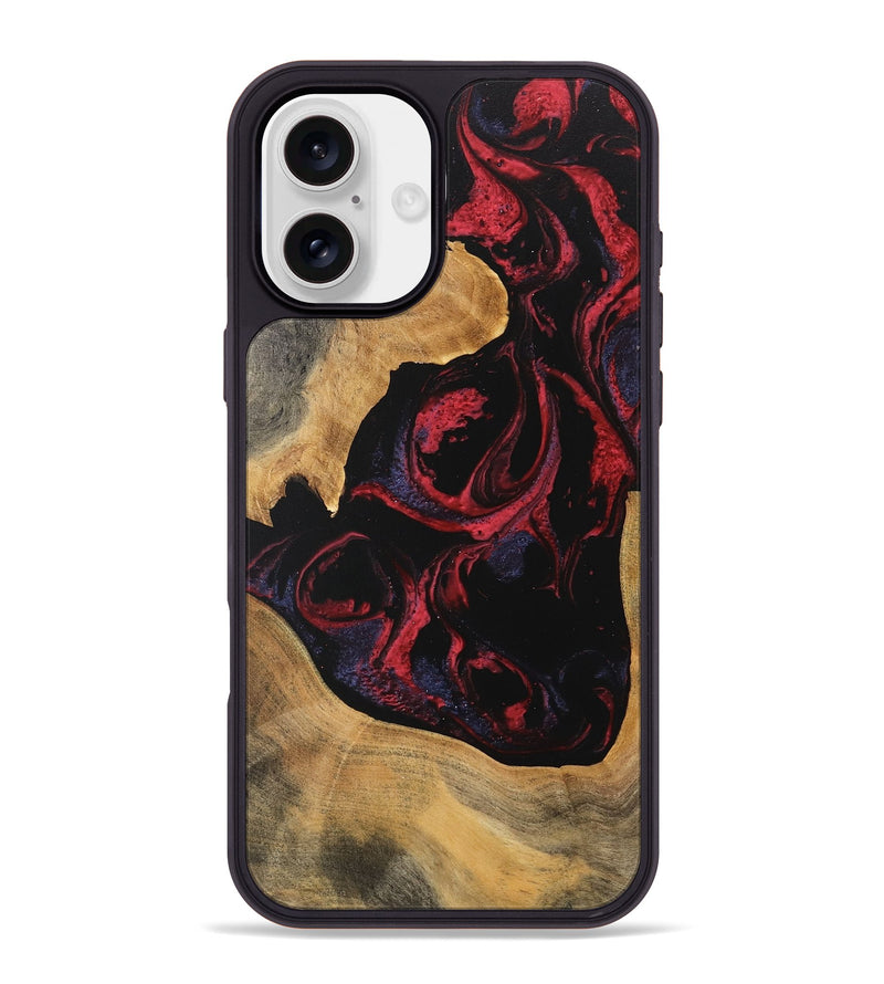 iPhone 16 Plus Wood Phone Case - Katlynn (Red, 746789)