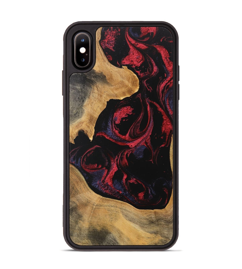 iPhone Xs Max Wood Phone Case - Katlynn (Red, 746789)