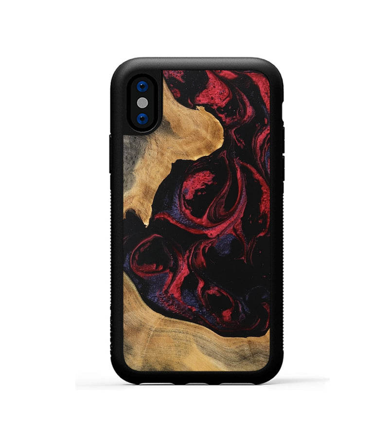 iPhone Xs Wood Phone Case - Katlynn (Red, 746789)