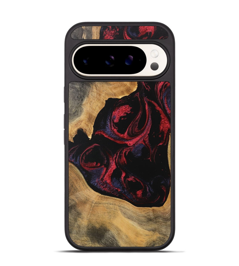 Pixel 9 Pro Wood Phone Case - Katlynn (Red, 746789)