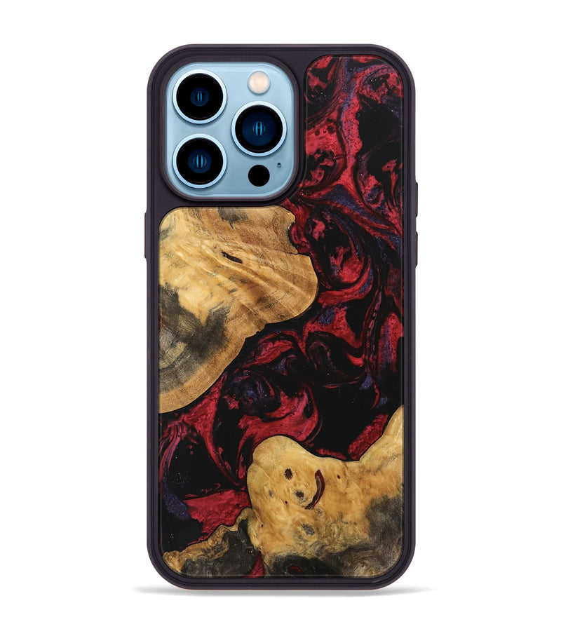 iPhone 14 Pro Max Wood Phone Case - Jewell (Red, 746793)