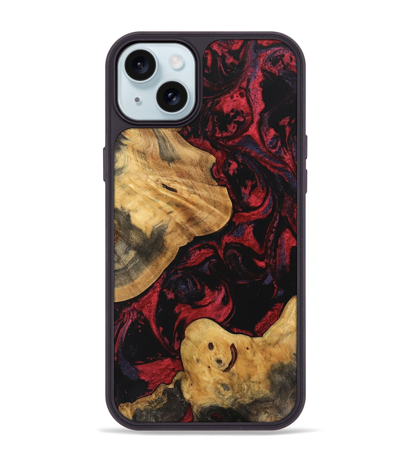 iPhone 15 Plus Wood Phone Case - Jewell (Red, 746793)