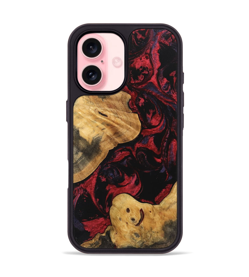 iPhone 16 Wood Phone Case - Jewell (Red, 746793)