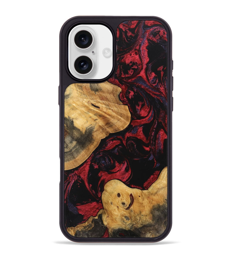 iPhone 16 Plus Wood Phone Case - Jewell (Red, 746793)