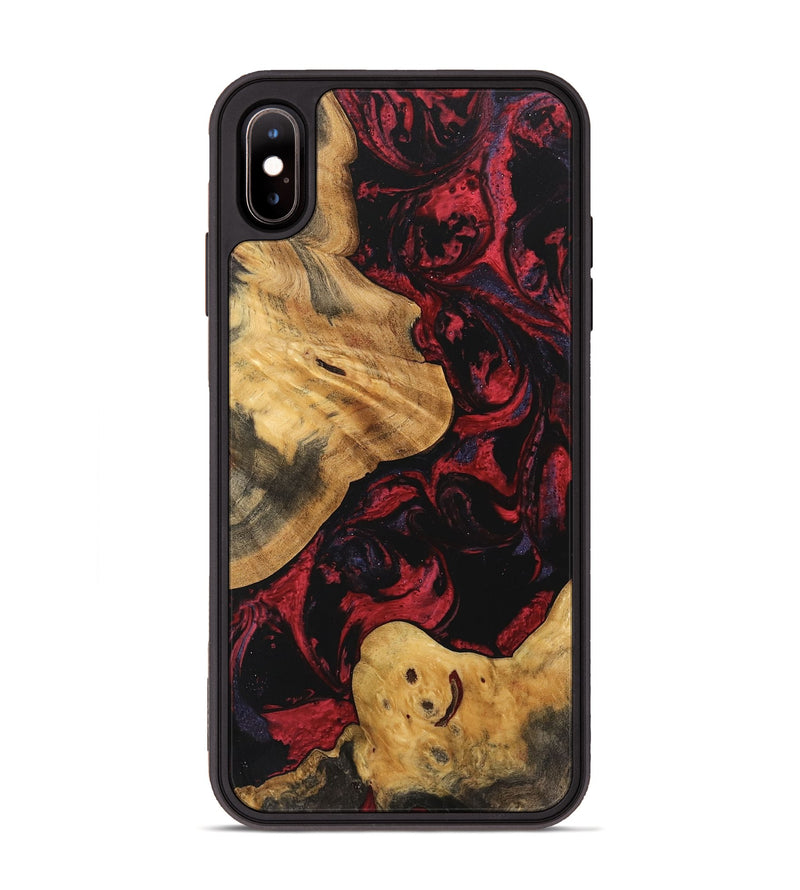 iPhone Xs Max Wood Phone Case - Jewell (Red, 746793)