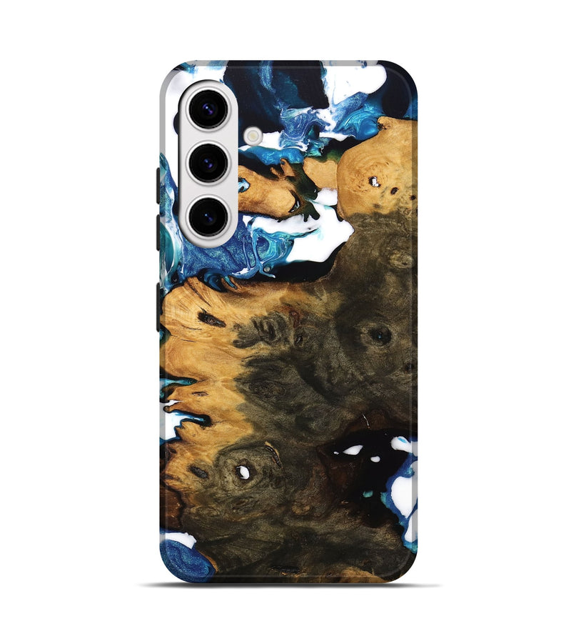 Galaxy S25 Wood Live Edge Phone Case - Colonel (Blue, 746807)