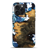 iPhone 16 Pro Max Wood Live Edge Phone Case - Colonel (Blue, 746807)