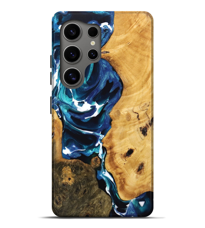 Galaxy S25 Ultra Wood Live Edge Phone Case - Dangelo (Blue, 746808)