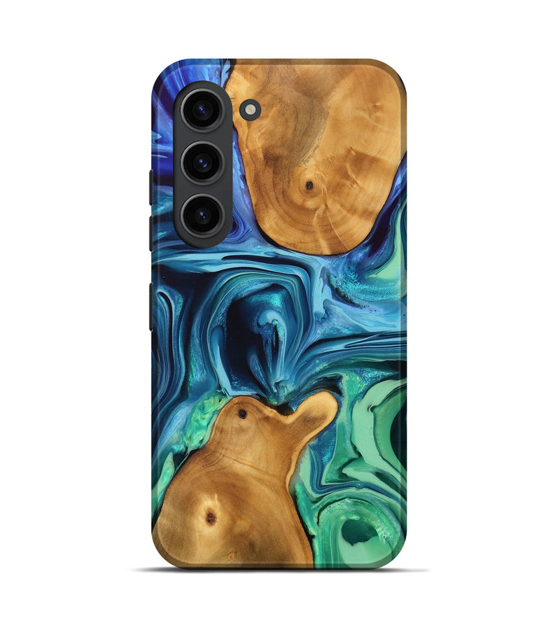 Galaxy S23 Wood Live Edge Phone Case - Cyril (Blue, 746813)