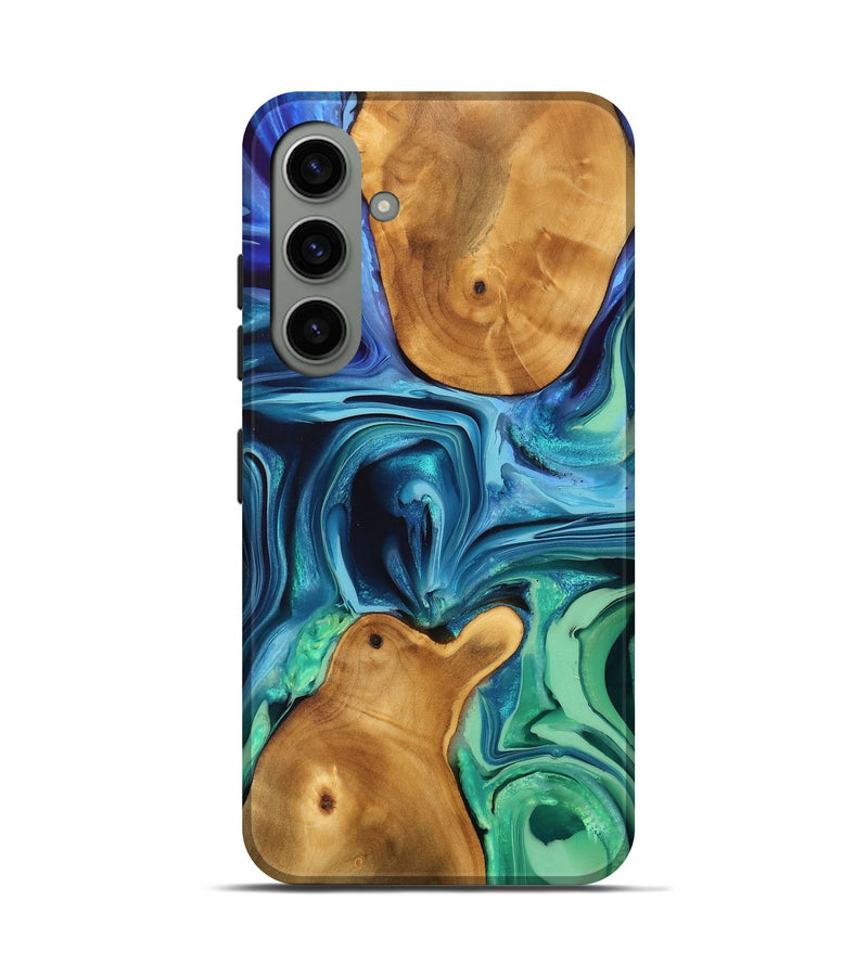 Galaxy S24 Wood Live Edge Phone Case - Cyril (Blue, 746813)