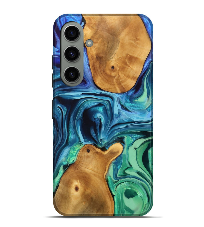 Galaxy S24 Plus Wood Live Edge Phone Case - Cyril (Blue, 746813)