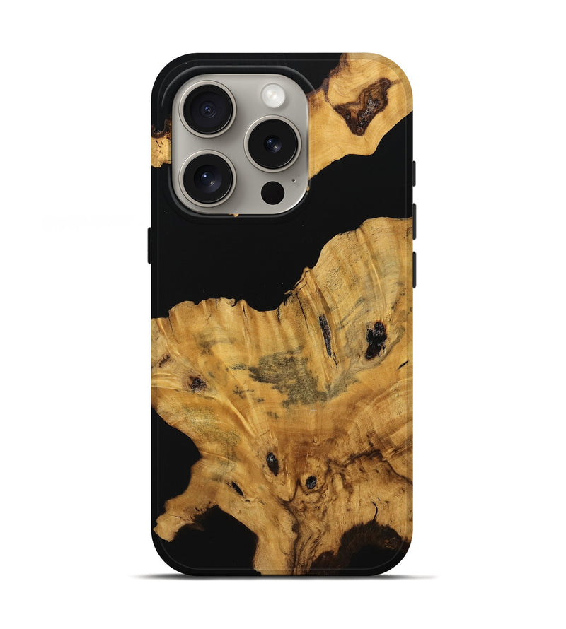 iPhone 16 Pro Wood Live Edge Phone Case - Poppy (Wood Burl, 746816)